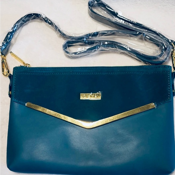Joy andIman leather handbag NWOT BeautifulTeal/Jade color! - Picture 4 of 5